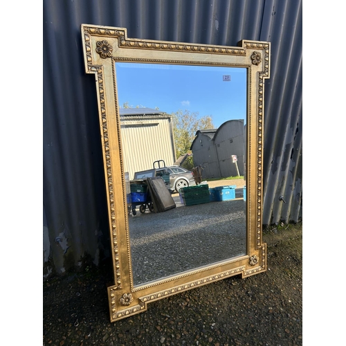 231 - A gold gilt framed mirror 82x114