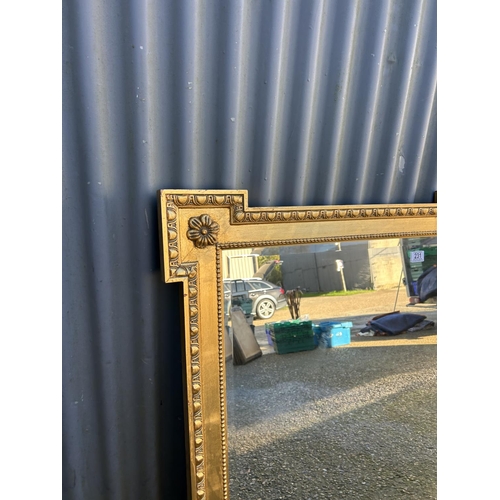 231 - A gold gilt framed mirror 82x114