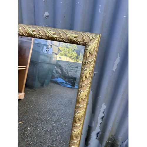 32 - A pair of good quality modern gold gilt framed mirrors 84 x110