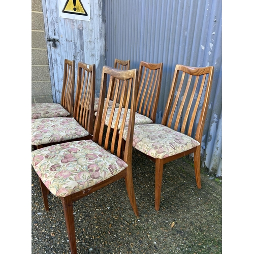 44 - A set of six g plan teak dining chairs