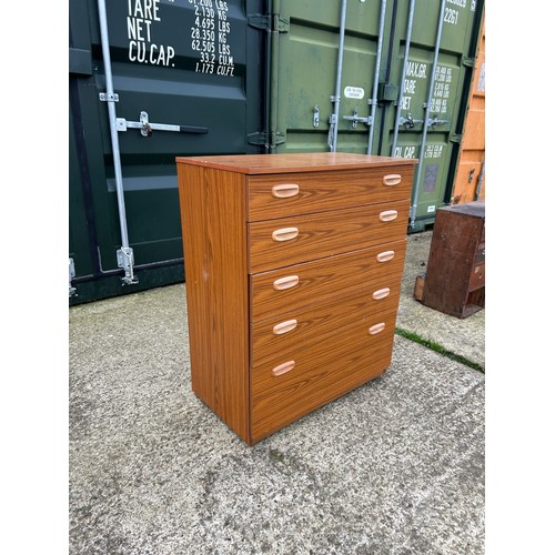 81B - A schrieber teak effect chest of drawers