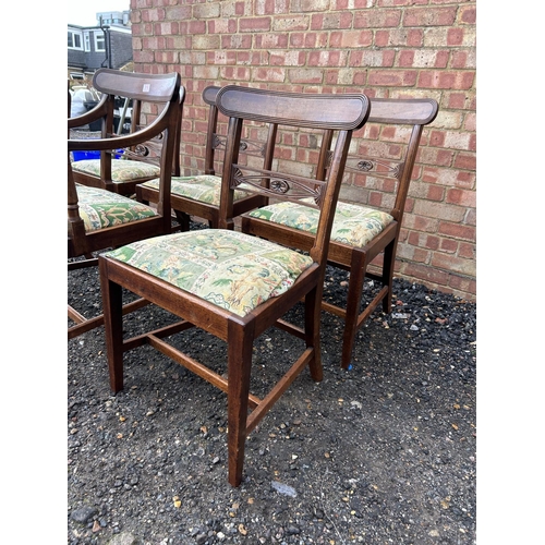 200H - A set of six Victorian mahogany bar back dining  chairs