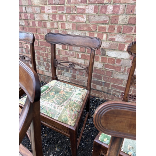 200H - A set of six Victorian mahogany bar back dining  chairs