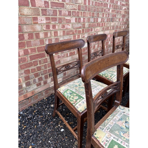 200H - A set of six Victorian mahogany bar back dining  chairs