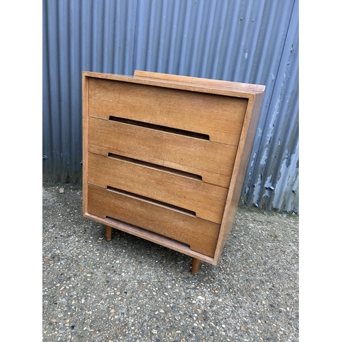 1 - A mid century stag c range chest of four drawers 77x48x92