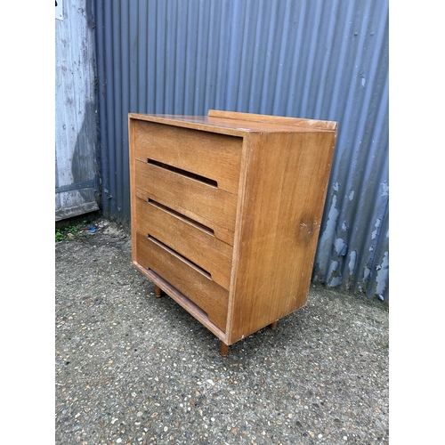 1 - A mid century stag c range chest of four drawers 77x48x92