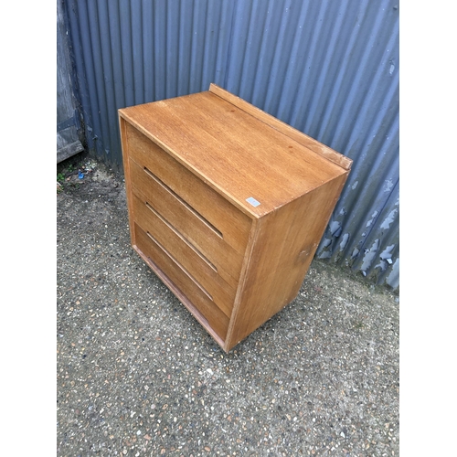 1 - A mid century stag c range chest of four drawers 77x48x92