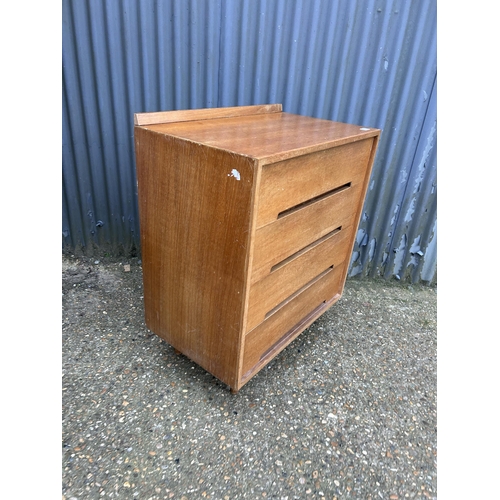 1 - A mid century stag c range chest of four drawers 77x48x92