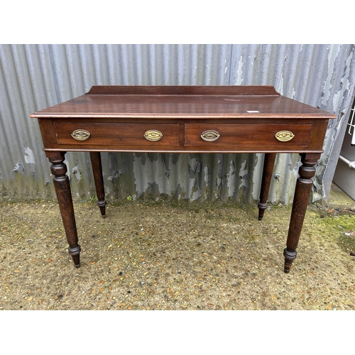 106 - Victorian two drawer side table 106x50x80