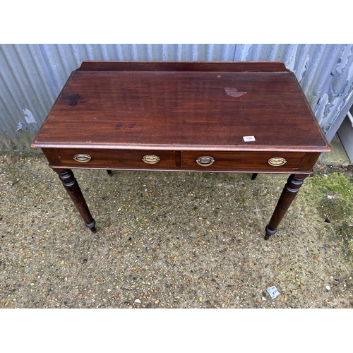 106 - Victorian two drawer side table 106x50x80