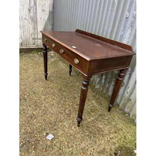 106 - Victorian two drawer side table 106x50x80