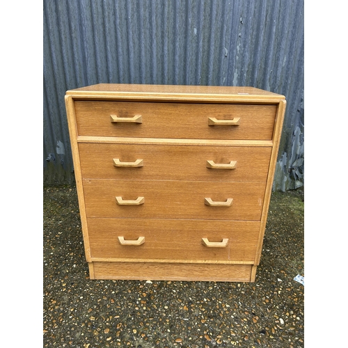 107 - A g plan light oak chest of four 77x46x86