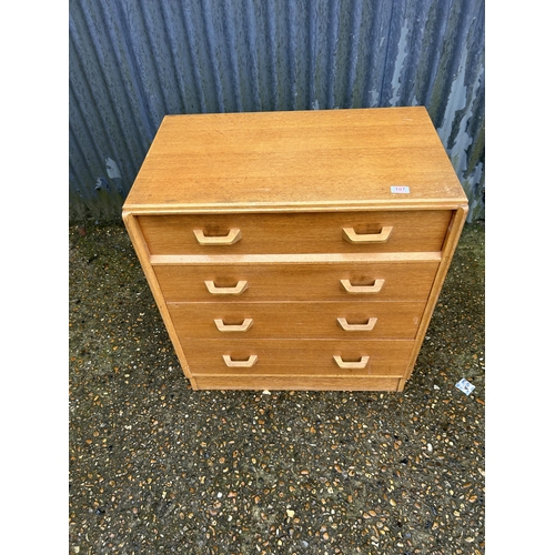 107 - A g plan light oak chest of four 77x46x86