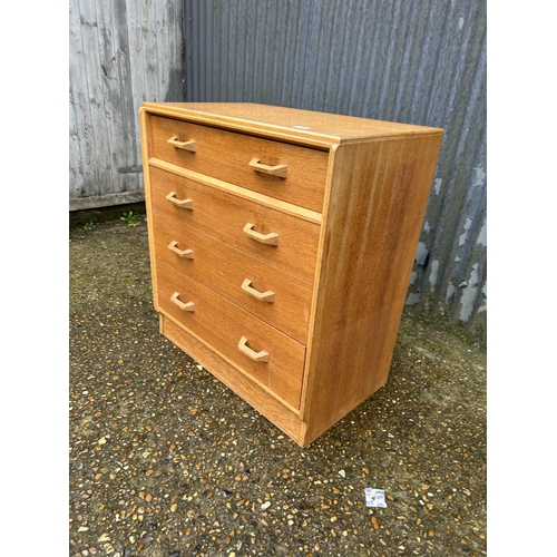 107 - A g plan light oak chest of four 77x46x86