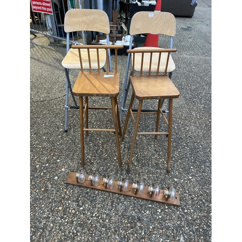 11 - Two pairs of stools and a spice rack