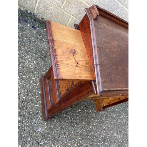 134 - An oak church lectern with two pull out book slides 76x47x90