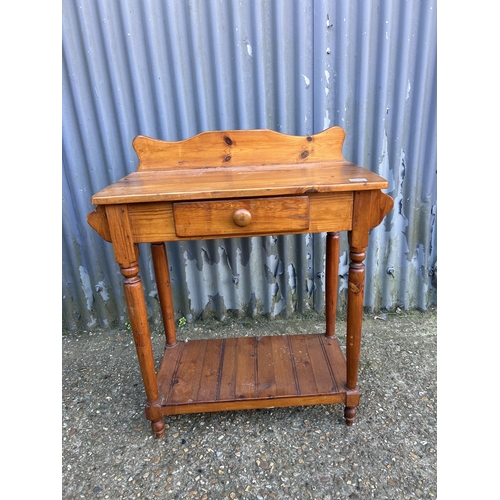 14 - A pine single drawer washstand 70x40x90