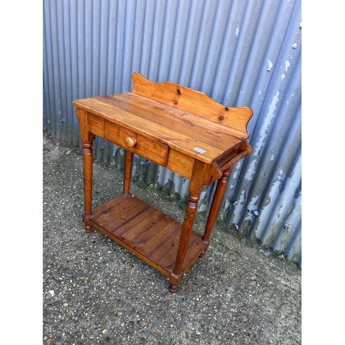 14 - A pine single drawer washstand 70x40x90