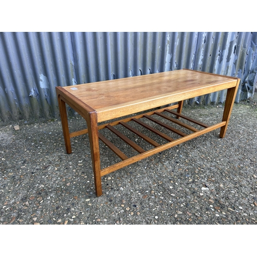 15 - A mid century teak coffee table 44x100