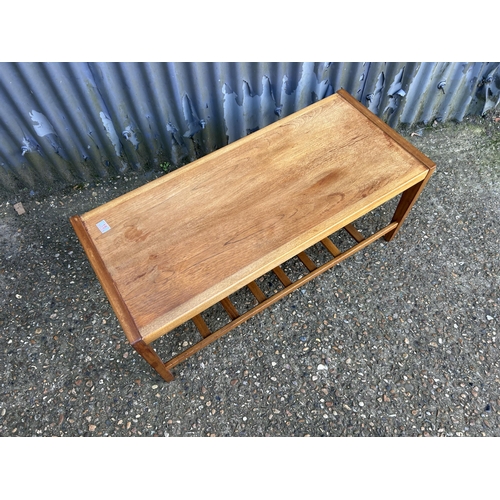 15 - A mid century teak coffee table 44x100