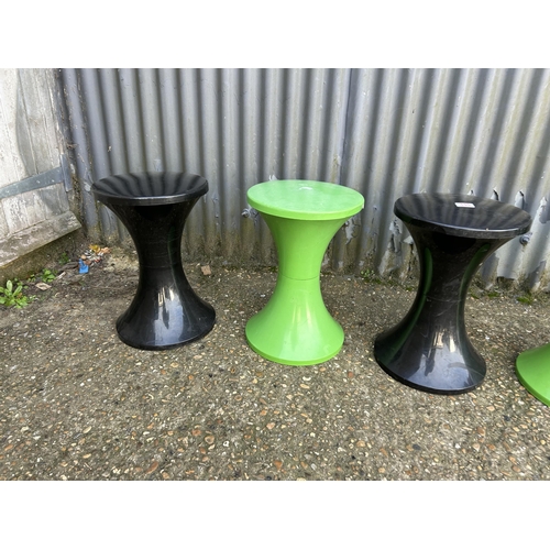 155 - Five retro plastic stools