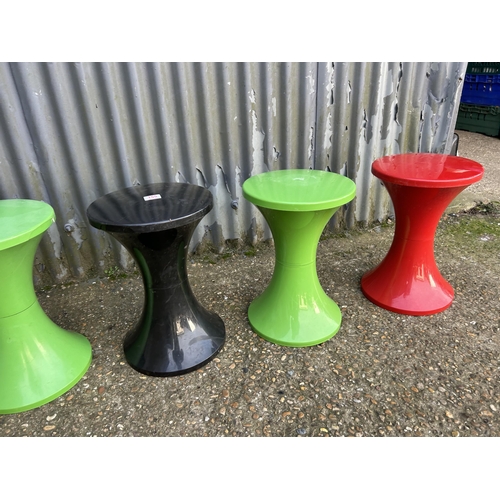 155 - Five retro plastic stools