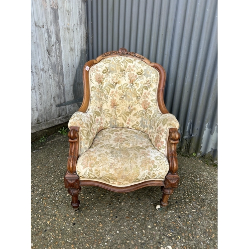 156 - A Victorian mahogany framed bedroom chair