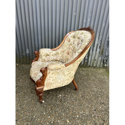 156 - A Victorian mahogany framed bedroom chair