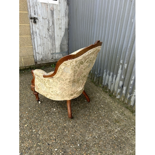 156 - A Victorian mahogany framed bedroom chair