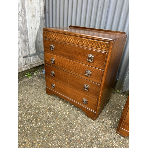 171 - Two oak chests of drawers