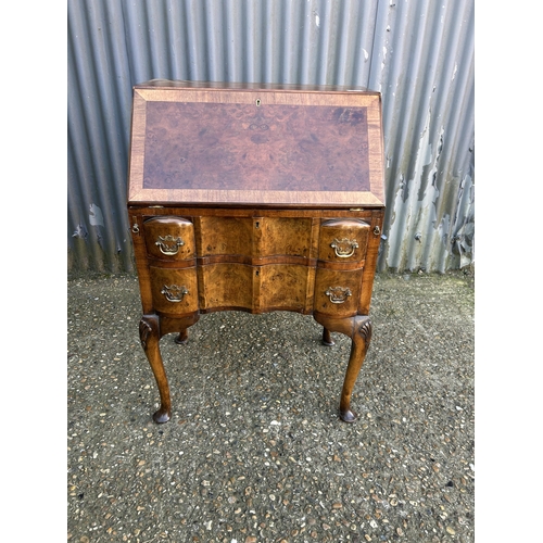 22 - Repro Queen Anne style bureau 43cm wide