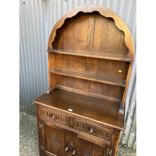 23 - A linenfold oak cottage dresser