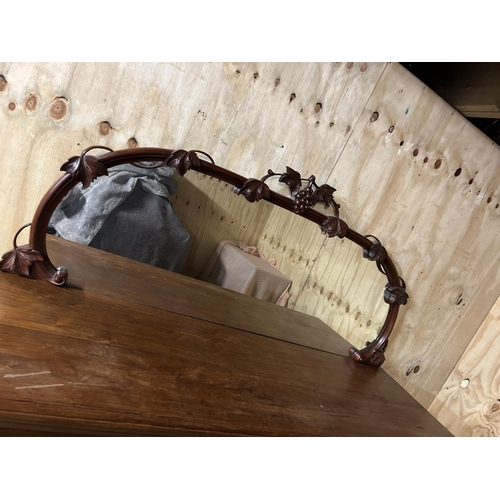 241 - A very large Edwardian mahogany mirror back sideboard  184x60x99