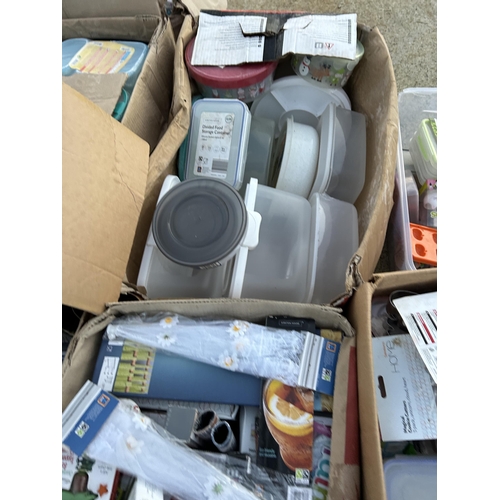 286 - Nine boxes of assorted kitchenware including Tupperware, moulds, baking sundries