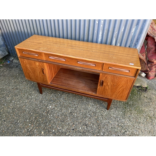 43 - A g plan fresco teak sideboard (lacking doors) 157x47 x86