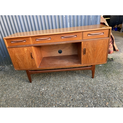 43 - A g plan fresco teak sideboard (lacking doors) 157x47 x86