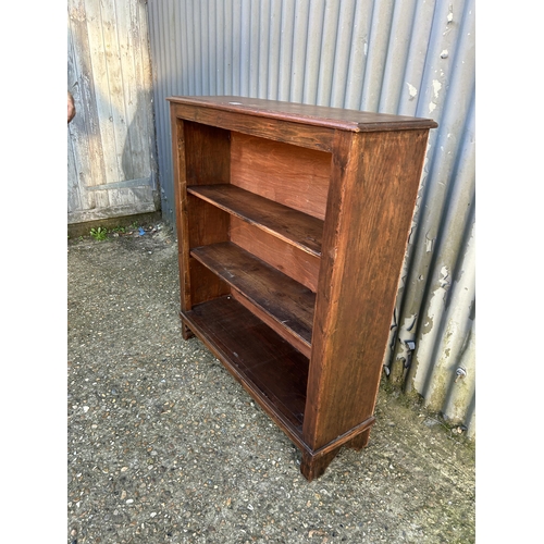 46 - A pine open bookcase 90x25x100