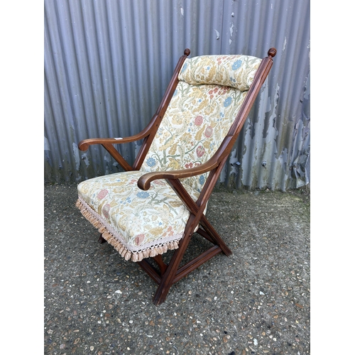 60 - A Edwardian mahogany framed armchair