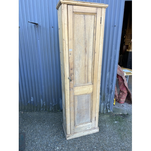 72 - A tall country pine larder cuobaord with shelves 60x30x214