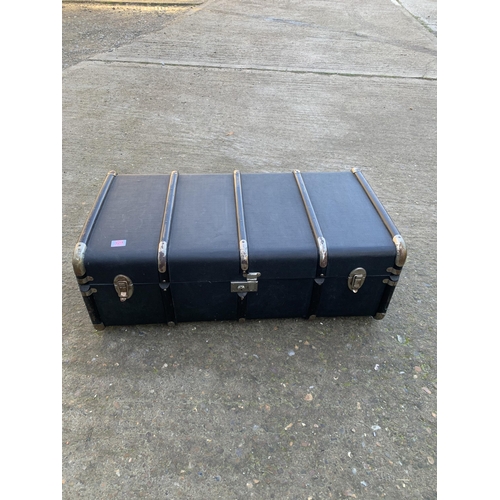 329 - Black cabin trunk 93 x 51 x 32 cms