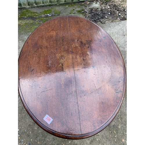 336 - Victorian Mahogany Tripod Table 81 x 63 x 75 cms