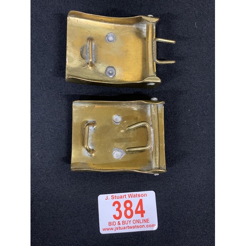 384 - Two German Brass Buckles