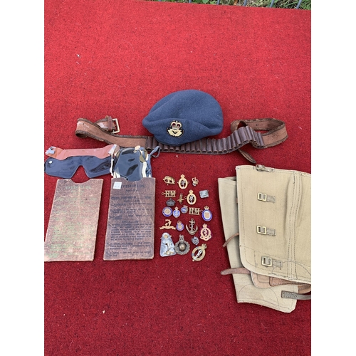 506 - Vintage military items and badges