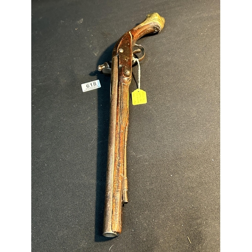 618 - Antique Flintlock pistol