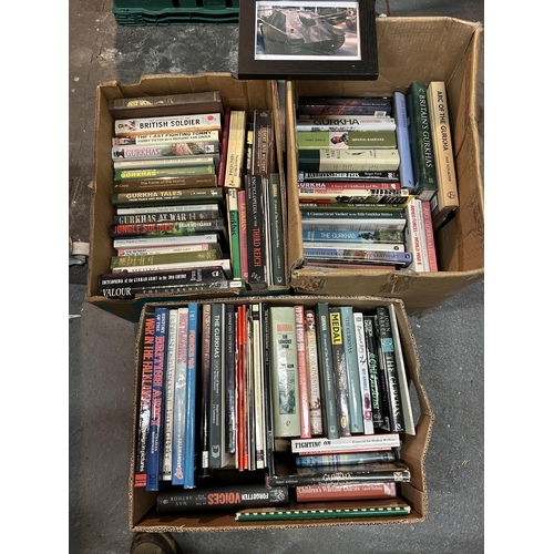 632 - 3 boxes of military books