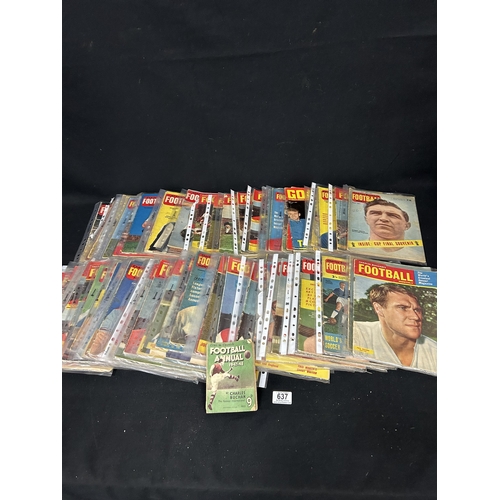 637 - 1950's/1960's collection of Football magazines