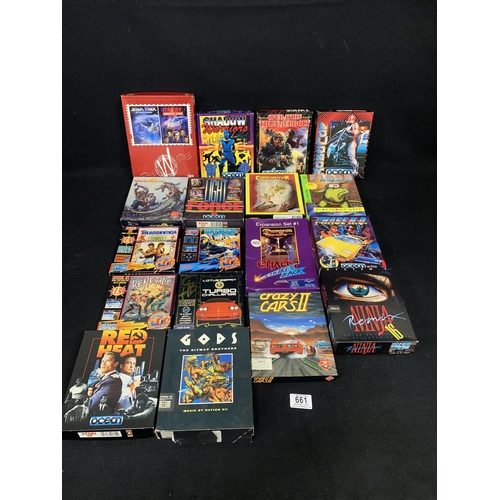 661 - Collection of 18 boxed Atari games