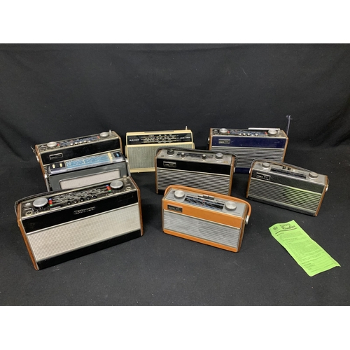 691 - 8 Radios,  including 6 Robert's , 4 turntable, no leads