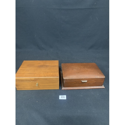 696 - Two humidors