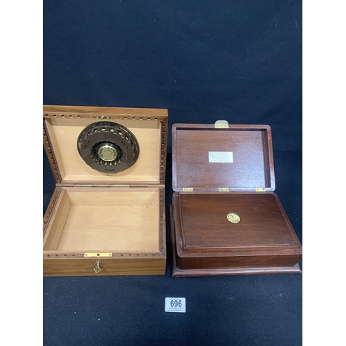 696 - Two humidors